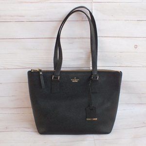 KATE SPADE BLACK‎ LEATHER SATCHEL BAG PURSE